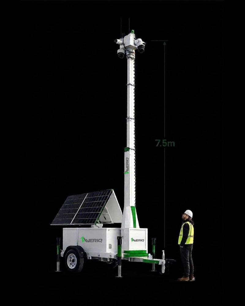 Hybrid mobile surveillance tower